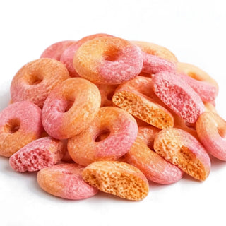 Freeze Dried Peach Rings- Freeze Dried Candy Lollies
